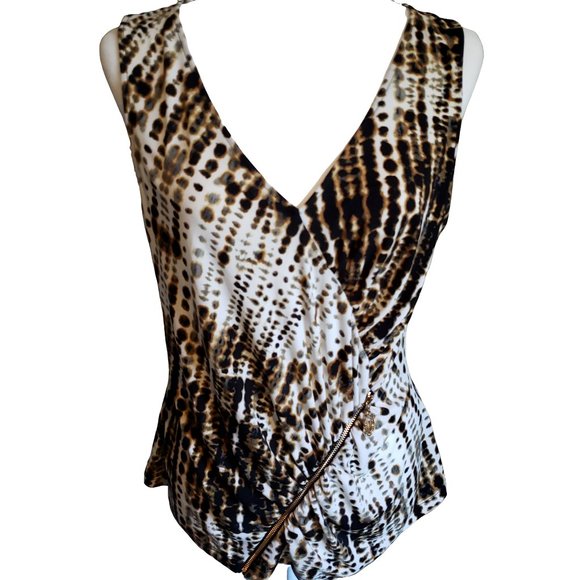 Ivanka Trump Tops - Ivanka Trump Animal Print Top.  Size Large